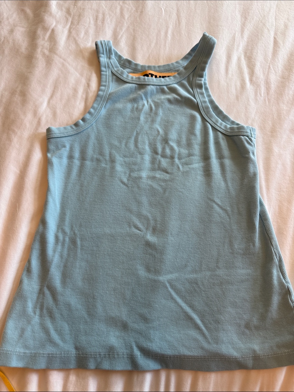 MOTHER Sky Blue Ribbed Tank